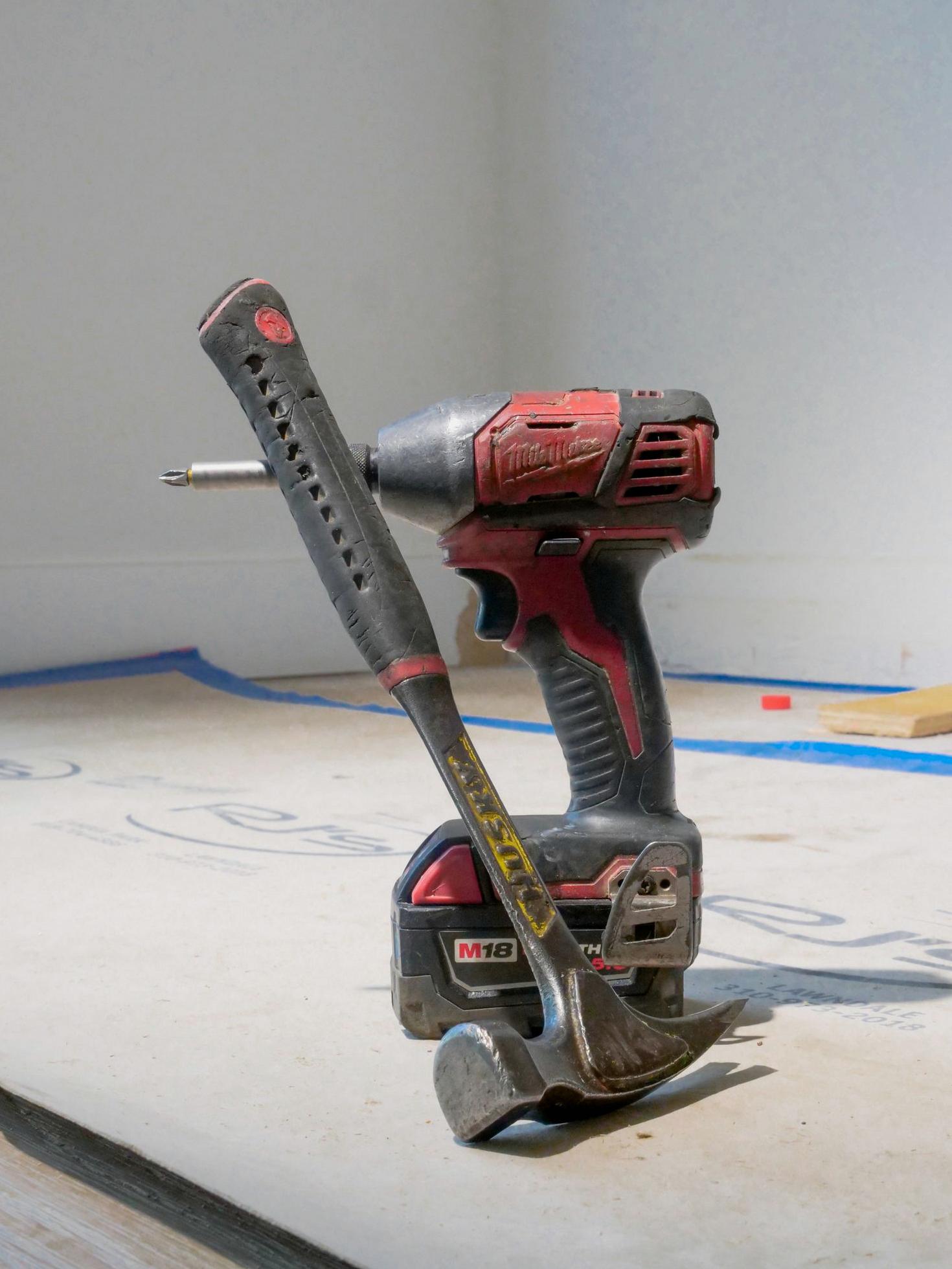 Professional drill on job site